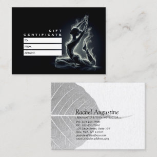 Yoga Reiki Instructor One-Legged King Pigeon Pose Discount Card