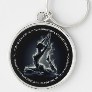 Yoga Reiki Instructor One-Legged King Pigeon Pose Key Ring