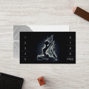 Yoga Reiki Instructor One-Legged King Pigeon Pose Loyalty Card