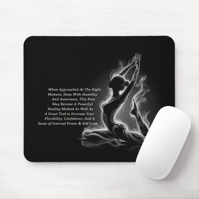 Yoga Reiki Instructor One-Legged King Pigeon Pose Mouse Pad (With Mouse)