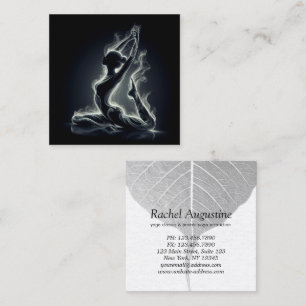 Yoga Reiki Instructor One-Legged King Pigeon Pose Square Business Card