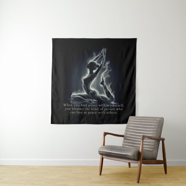 Yoga Reiki Instructor One-Legged King Pigeon Pose Tapestry (In Situ)