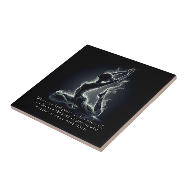 Yoga Reiki Instructor One-Legged King Pigeon Pose Tile (Side)