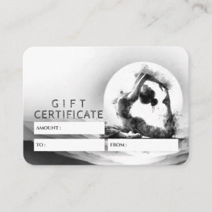Yoga Reiki One-Legged King Pigeon Pose Watercolor Discount Card