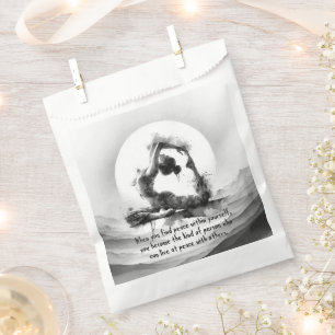 Yoga Reiki One-Legged King Pigeon Pose Watercolor Favour Bags