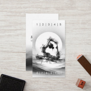 Yoga Reiki One-Legged King Pigeon Pose Watercolor Loyalty Card