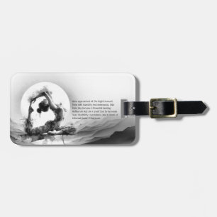 Yoga Reiki One-Legged King Pigeon Pose Watercolor Luggage Tag