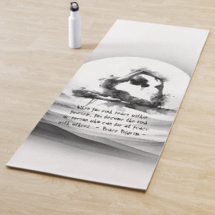 Yoga Reiki One-Legged King Pigeon Pose Watercolor Mat