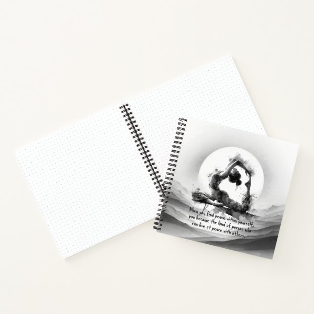 Yoga Reiki One-Legged King Pigeon Pose Watercolor Notebook (Inside)