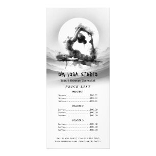 Yoga Reiki One-Legged King Pigeon Pose Watercolor Rack Card