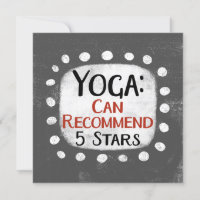 Yoga Review 5 Stars Greeting Card