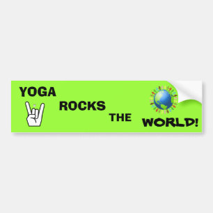 Yoga Rocks the World Bumper Sticker