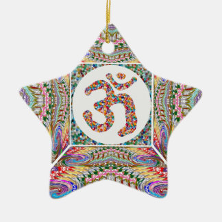 YOGA Room and OM Mantra at Back n Centre Ceramic Tree Decoration
