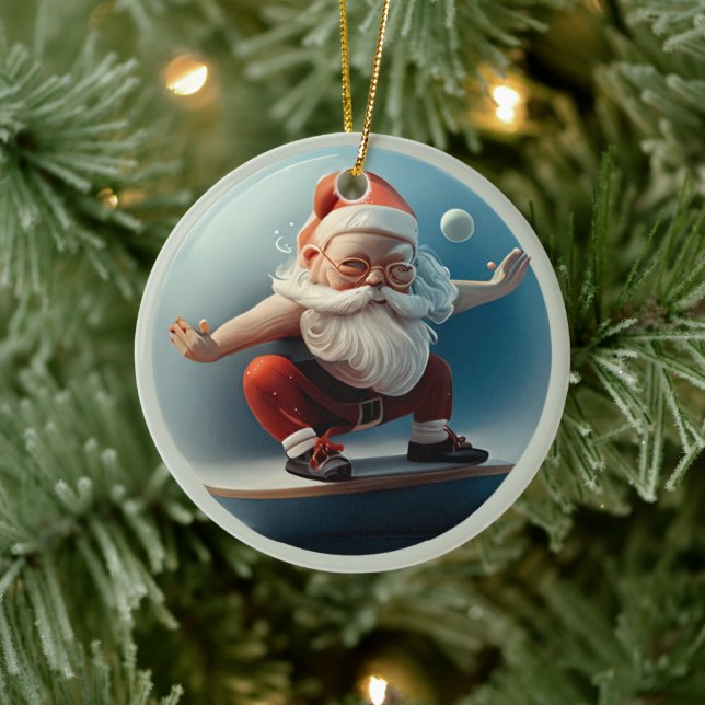 Yoga Santa Ceramic Tree Decoration (Tree)