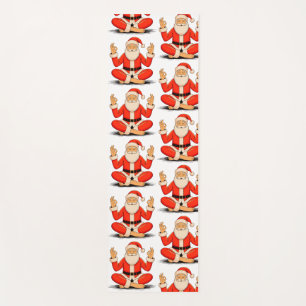 Yoga Santa Namaste Meditation Christmas Holiday Mat