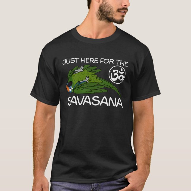 Yoga Savasana Parrot Peach fronted Conure T-Shirt (Front)