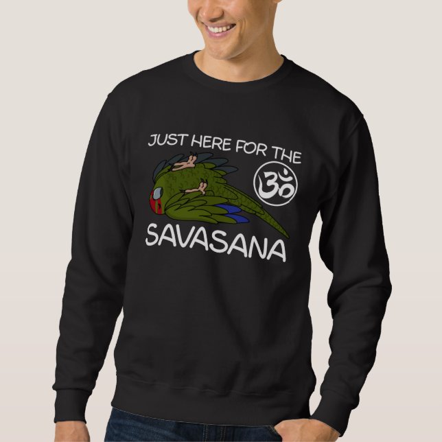 Yoga Savasana Parrot Red crowned Kakariki Sweatshirt (Front)