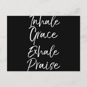Yoga Saying Inhale Grace Exhale Praise Yoga Lover Holiday Postcard