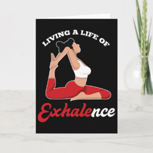 Yoga Sayings With Pose Exhale And Breath Card