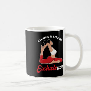 Yoga Sayings With Pose Exhale And Breath Coffee Mug