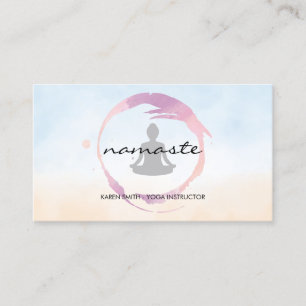 Yoga Seated Pose Meditation Business Card