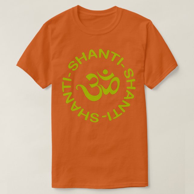 Yoga Shanti Shanti Shanti Om Yoga T-Shirt (Design Front)