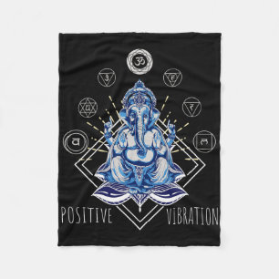 Yoga Shirt Ganesha God Chakra Meditation Gift T Sh Fleece Blanket