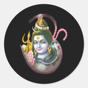 Yoga Shirts Spiritual Hindu God Krishna Meditation Classic Round Sticker