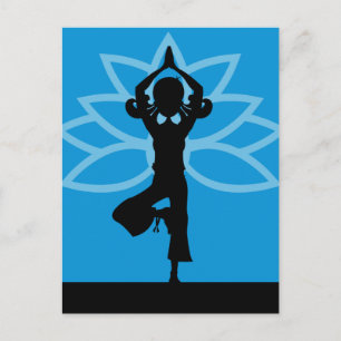 Yoga Silhouette Postcard