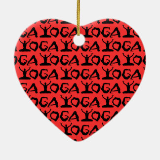 Yoga Silhouettes Ceramic Tree Decoration