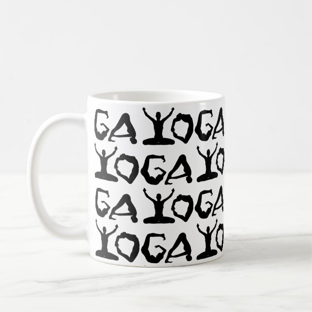 Yoga Silhouettes Coffee Mug (Left)