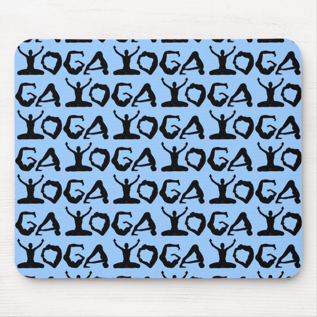 Yoga Silhouettes Mouse Pad (Front)