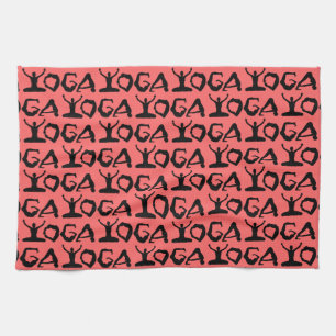 Yoga Silhouettes Tea Towel
