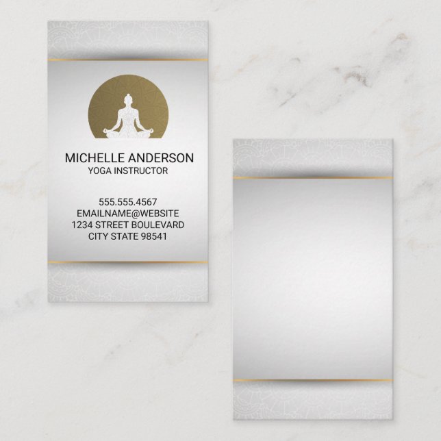 Yoga Sitting Logo Business Card (Front/Back)