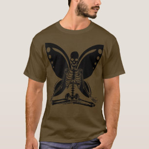 Yoga Skeleton Butterfly Fairy Grunge Fairycore Aes T-Shirt