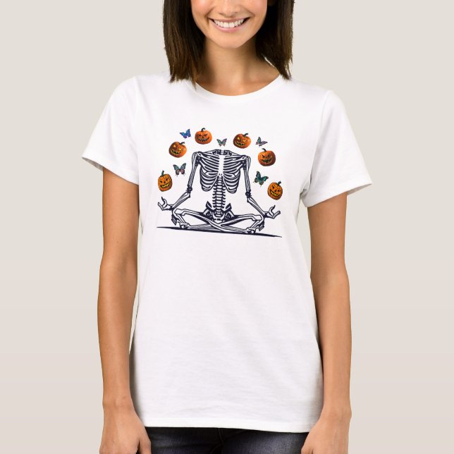Yoga Skeleton  T-Shirt (Front)