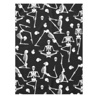 yoga skeletons bones anatomy skull creepy tablecloth