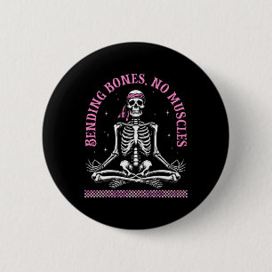 Yoga Skeletons Namaste Funny Meditation Halloween  6 Cm Round Badge