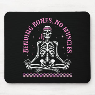 Yoga Skeletons Namaste Funny Meditation Halloween Mouse Pad