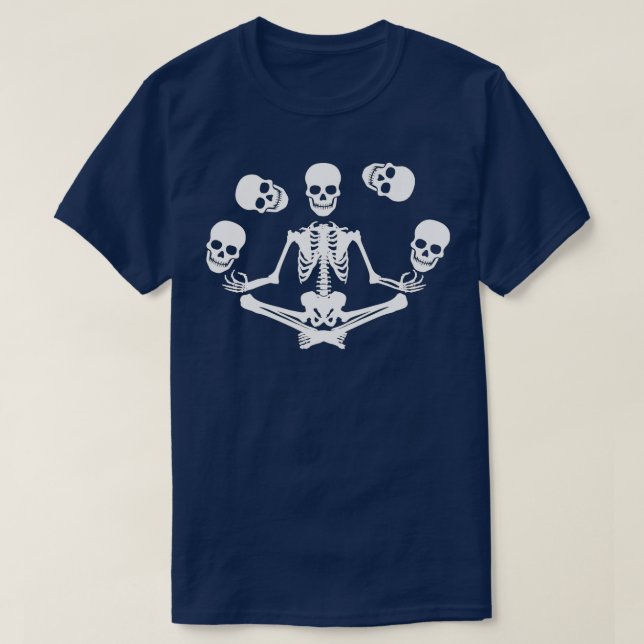 Yoga Skull Skeleton, Funny Halloween For Men And W T-Shirt (Design Front)