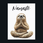 Yoga Sloth Namaste Postcard<br><div class="desc">This design may be personalised in the area provided by changing the photo and/or text. Or it can be customised by choosing the click to customise further option and delete or change the colour of the background, add text, change the text colour or style, or delete the text for an...</div>