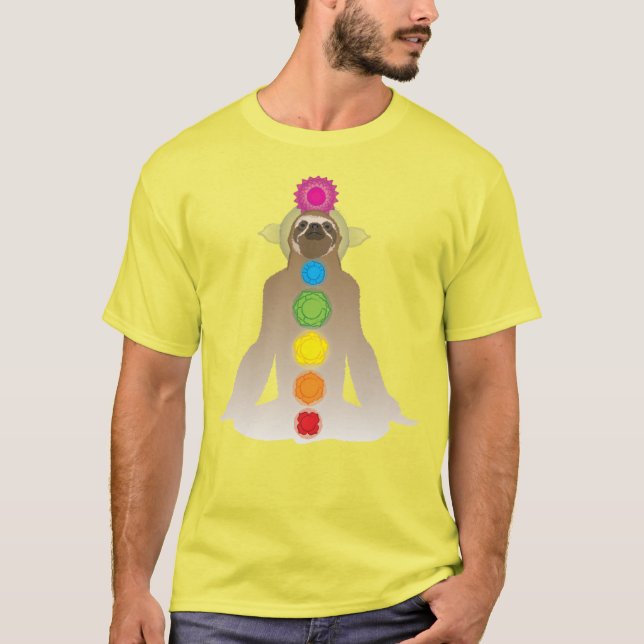 Yoga Sloth, Tie Dye T-Shirt (Front)