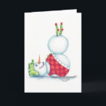 yoga snowman christmas card/ scandinavian flair holiday card<br><div class="desc">Christmas from a fresh perspective. From Idyl-Wyld.</div>