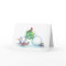yoga snowman christmas card/ scandinavian flair