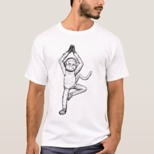yoga sock monkey t shirt