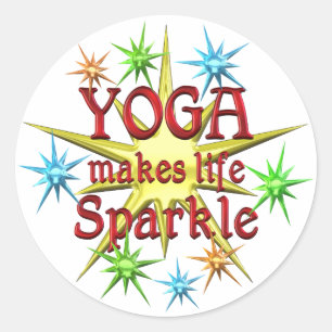 Yoga Sparkles Classic Round Sticker