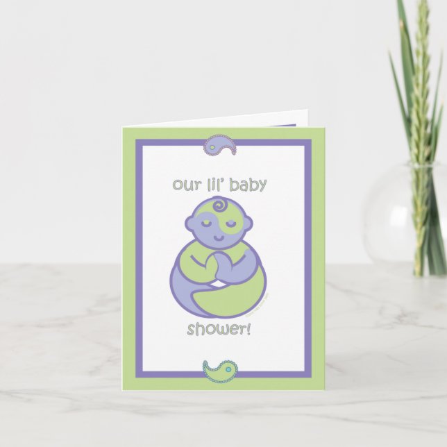 Yoga Speak Baby : Lil' Baby Shower! Note Card (Front)