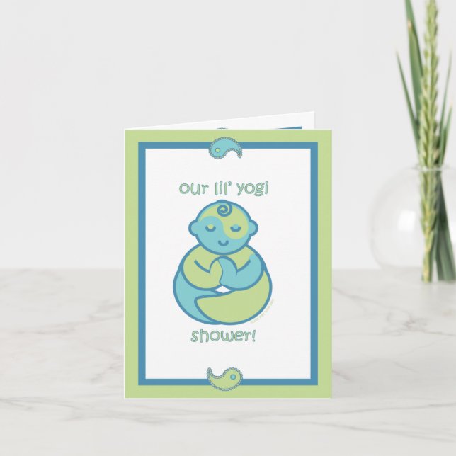 Yoga Speak Baby : Lil' Yogi Shower! Note Card (Front)