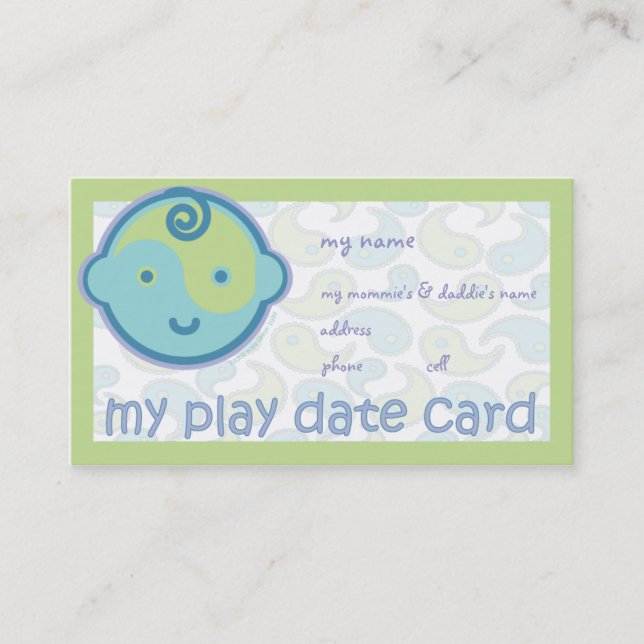 Yoga Speak Baby : Play Date Card (Front)