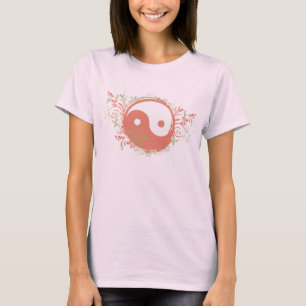 Yoga Speak : Pretty Yin-Yang Symbol T-Shirt